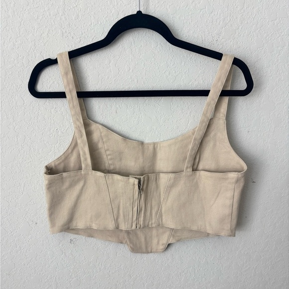 Crescent khaki corset crop top size Large - Picture 6 of 7